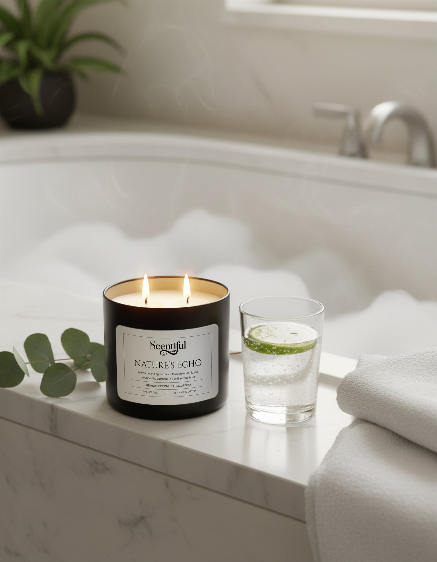 Nature’s Echo - Fresh & Serene Scented 11.5 oz Candle