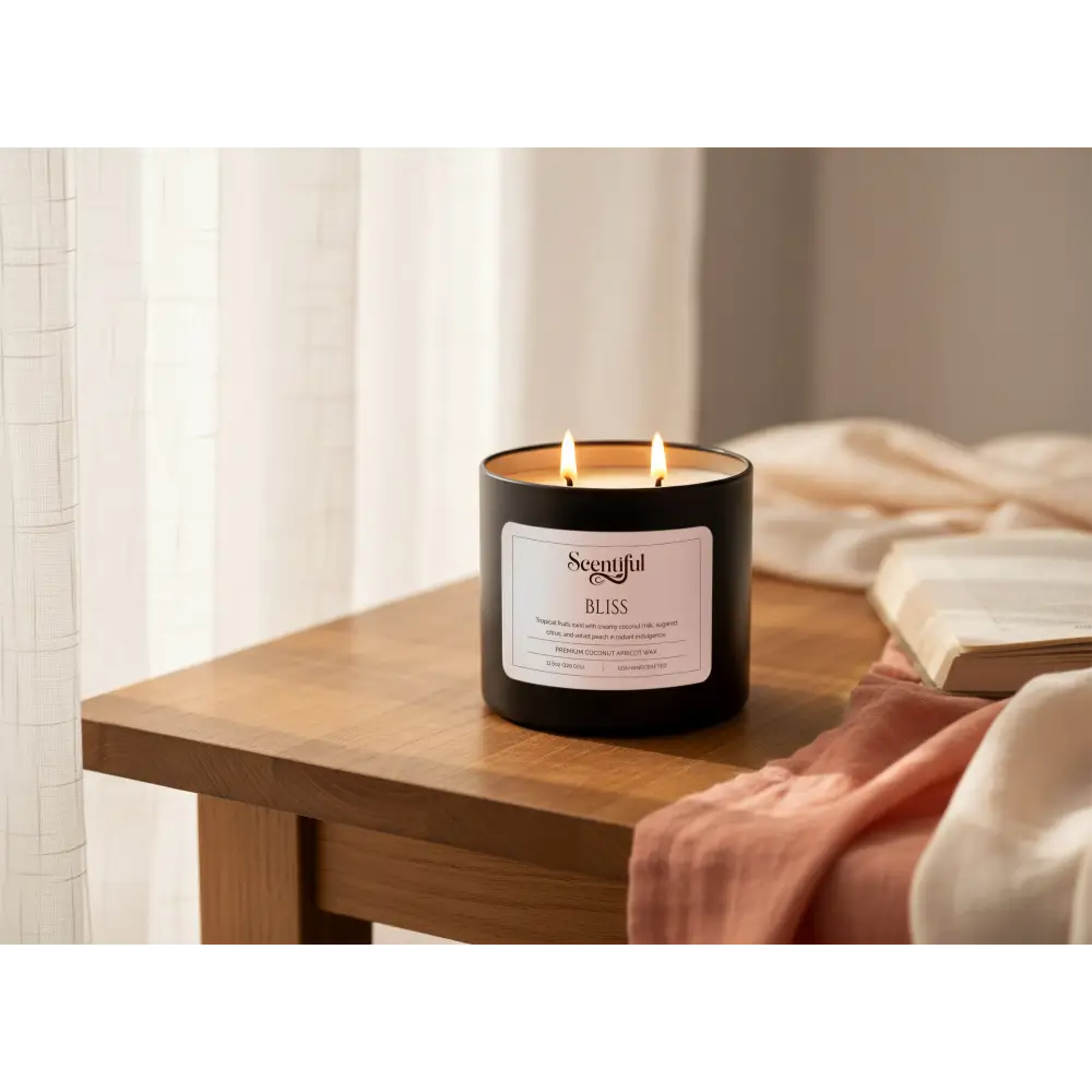 Bliss - Tropical & Radiant Scented 11.5 oz Candle - Handcrafted