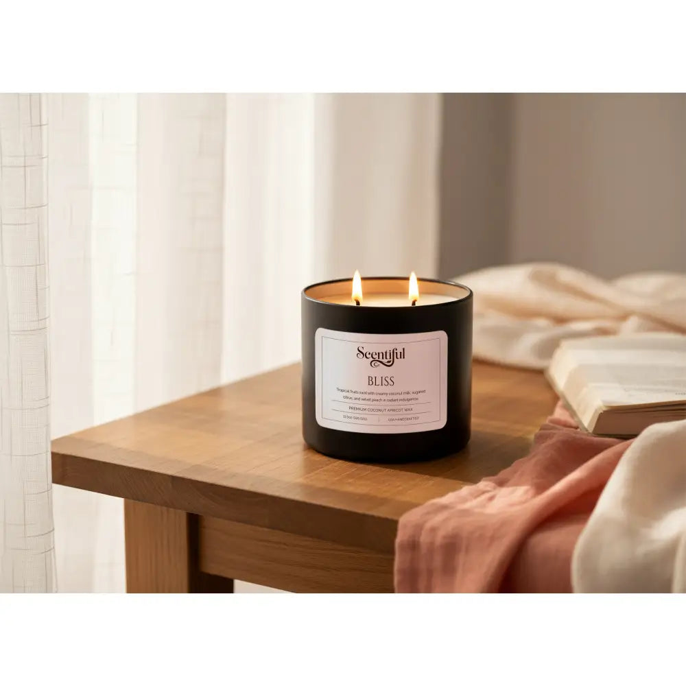 Bliss - Tropical & Radiant Scented 11.5 oz Candle - Handcrafted