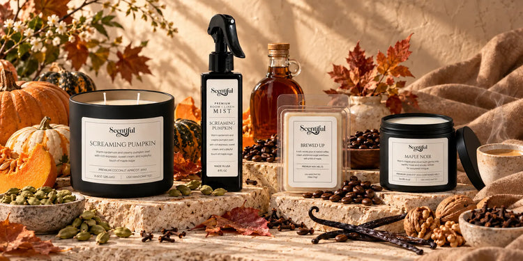 Scentiful Warm fragrances with pumpkin, maple, coffee, spices and aromatic products.