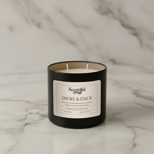 Smoke & Stack -  Smoky & Spiced Scented 11.5 oz Candle