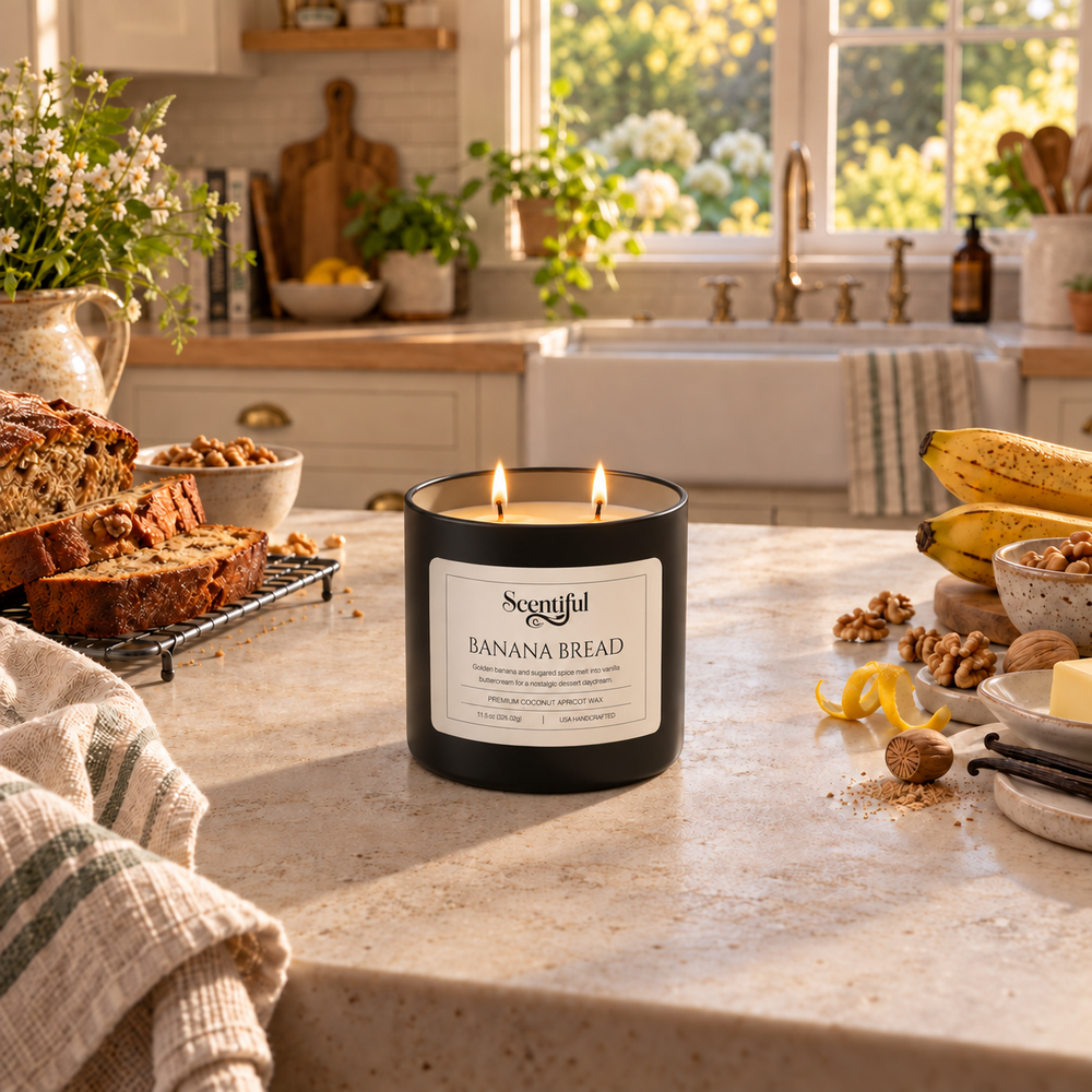 Banana Bread – Sweet & Nostalgic Premium 11.5 oz Candle