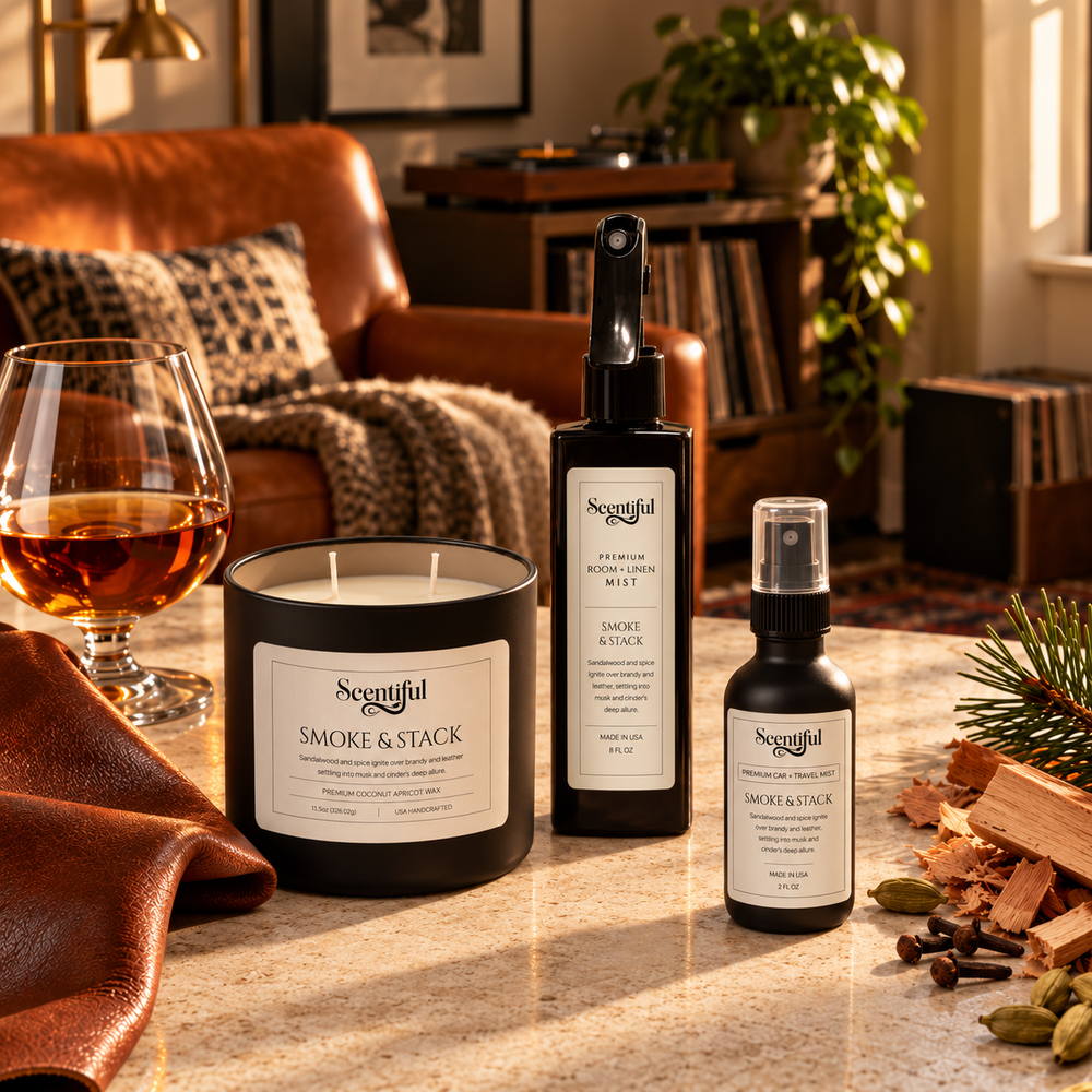 Smoke & Stack – Smoky & Spiced 8 oz Room + Linen Mist