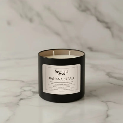 Scentiful Banana Bread – Sweet & Nostalgic 11.5 oz Premium Candle with two cotton wicks