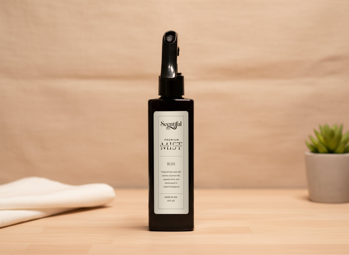 Bliss – Tropical & Radiant 8 oz Room + Linen Mist - Handcrafted