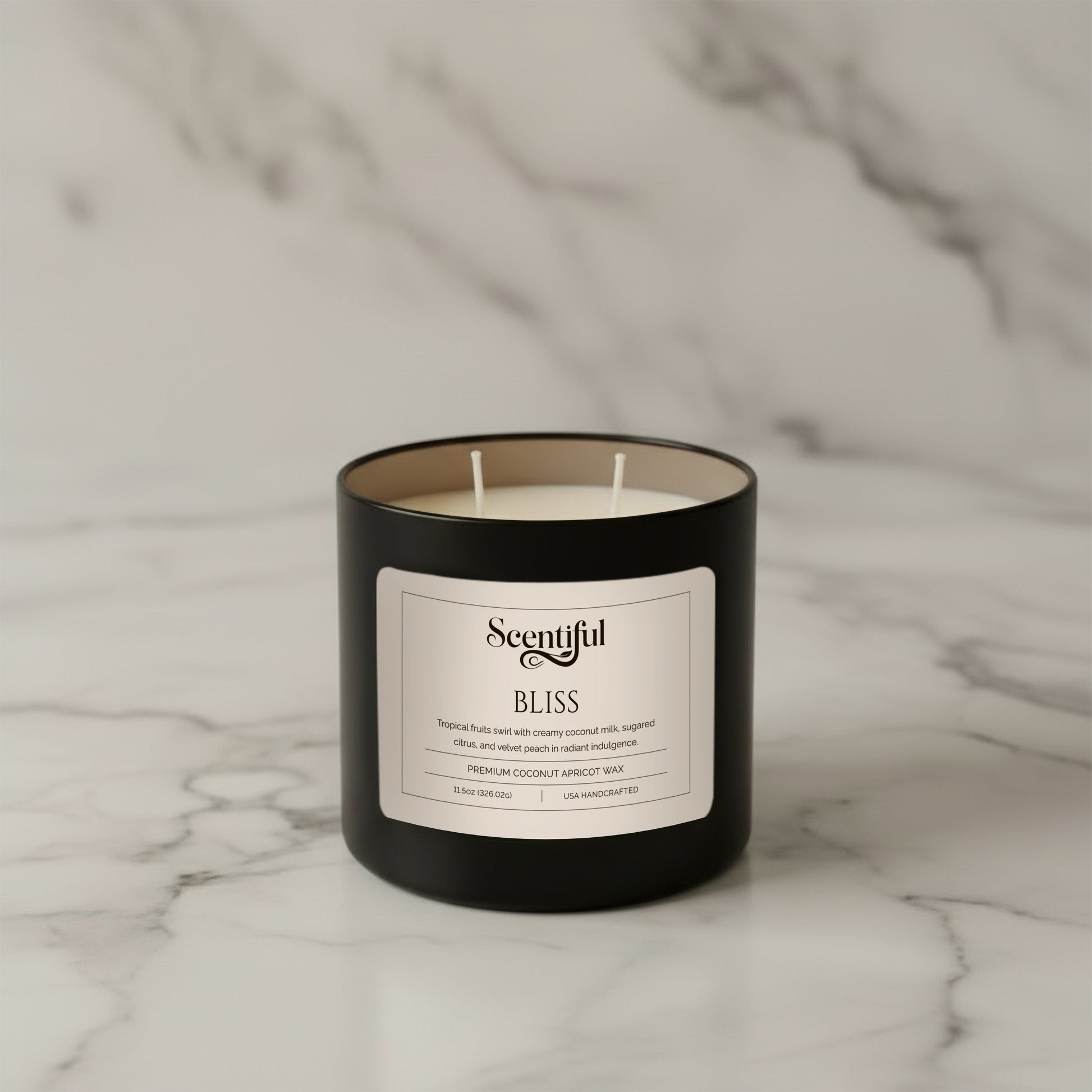 Bliss - Tropical & Radiant Scented 11.5 oz Candle - Handcrafted