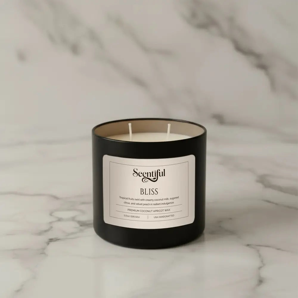 Bliss - Tropical & Radiant Scented 11.5 oz Candle - Handcrafted
