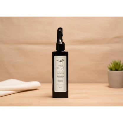 Scentiful Fruitloose – Bright & Juicy 8 oz Room + Linen Mist in a black trigger-spray bottle