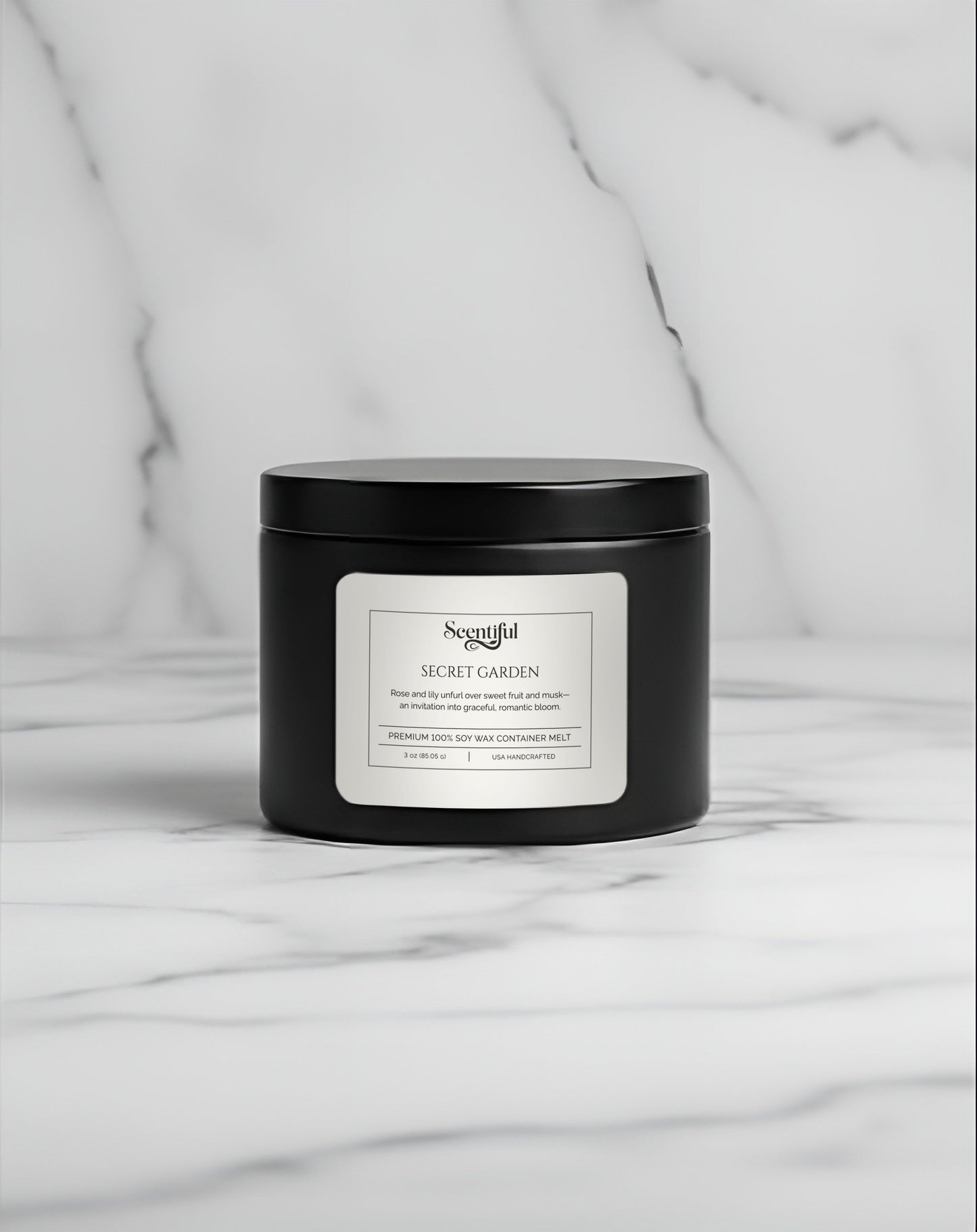 Secret Garden – Romantic & Floral 3 oz 100% Soy Container Melt - Handcrafted