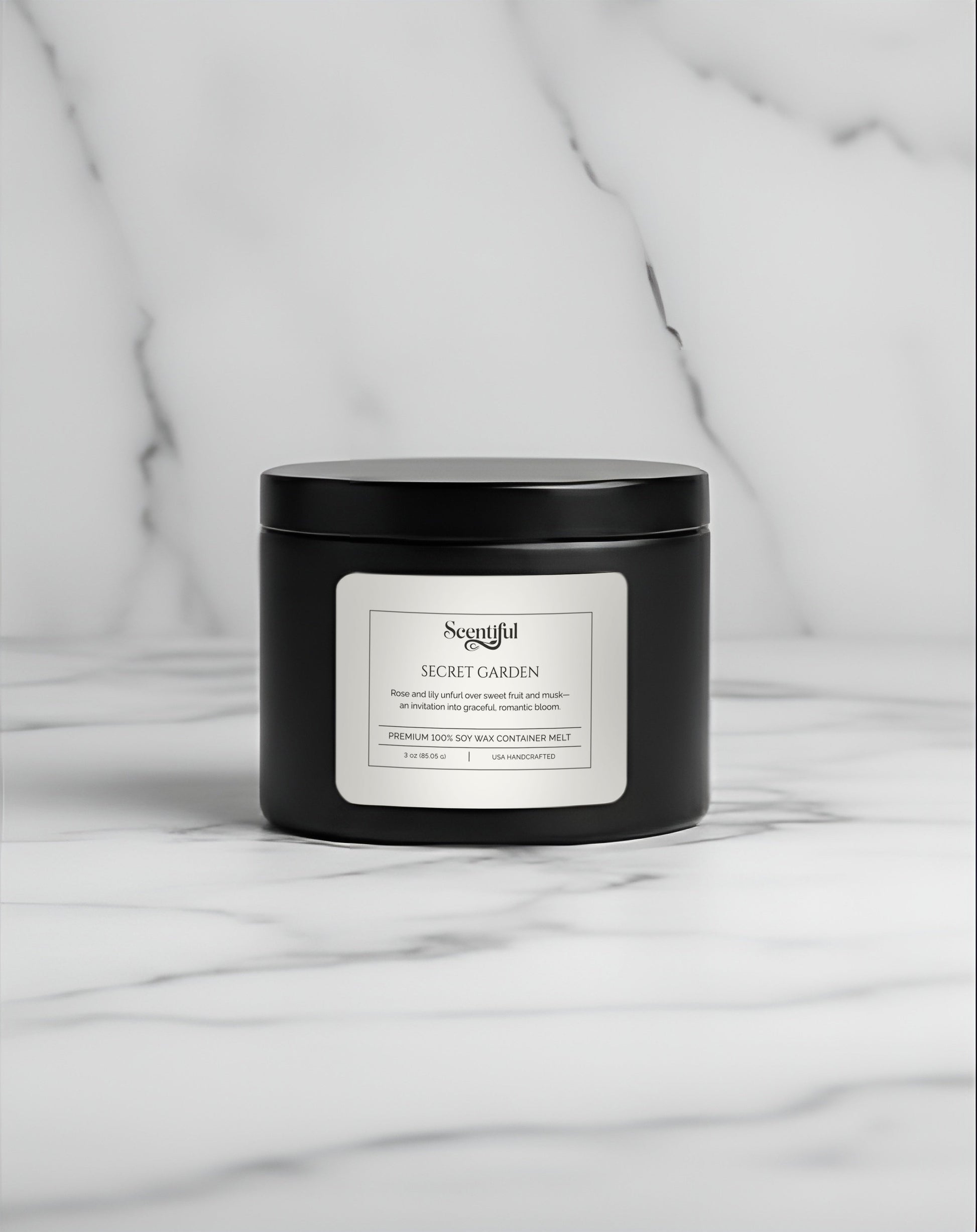 Secret Garden – Romantic & Floral 3 oz 100% Soy Container Melt - Handcrafted