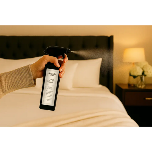 Smoke & Stack – Smoky & Spiced 8 oz Room + Linen Mist - Handcrafted